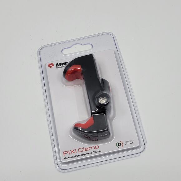 Manfrotto Universal Smartphone Clamp #MCPIXI Mount Tripod with Hotshoe New - Picture 1 of 8